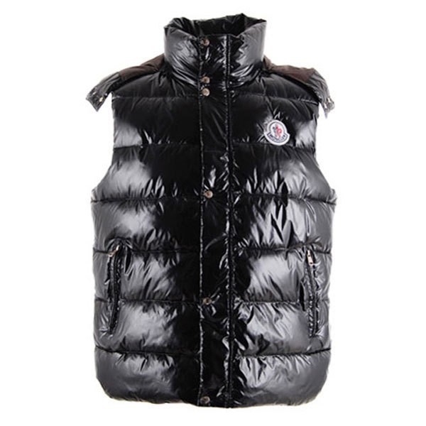 Moncler Uomo Giù Gilet nero Presa M49